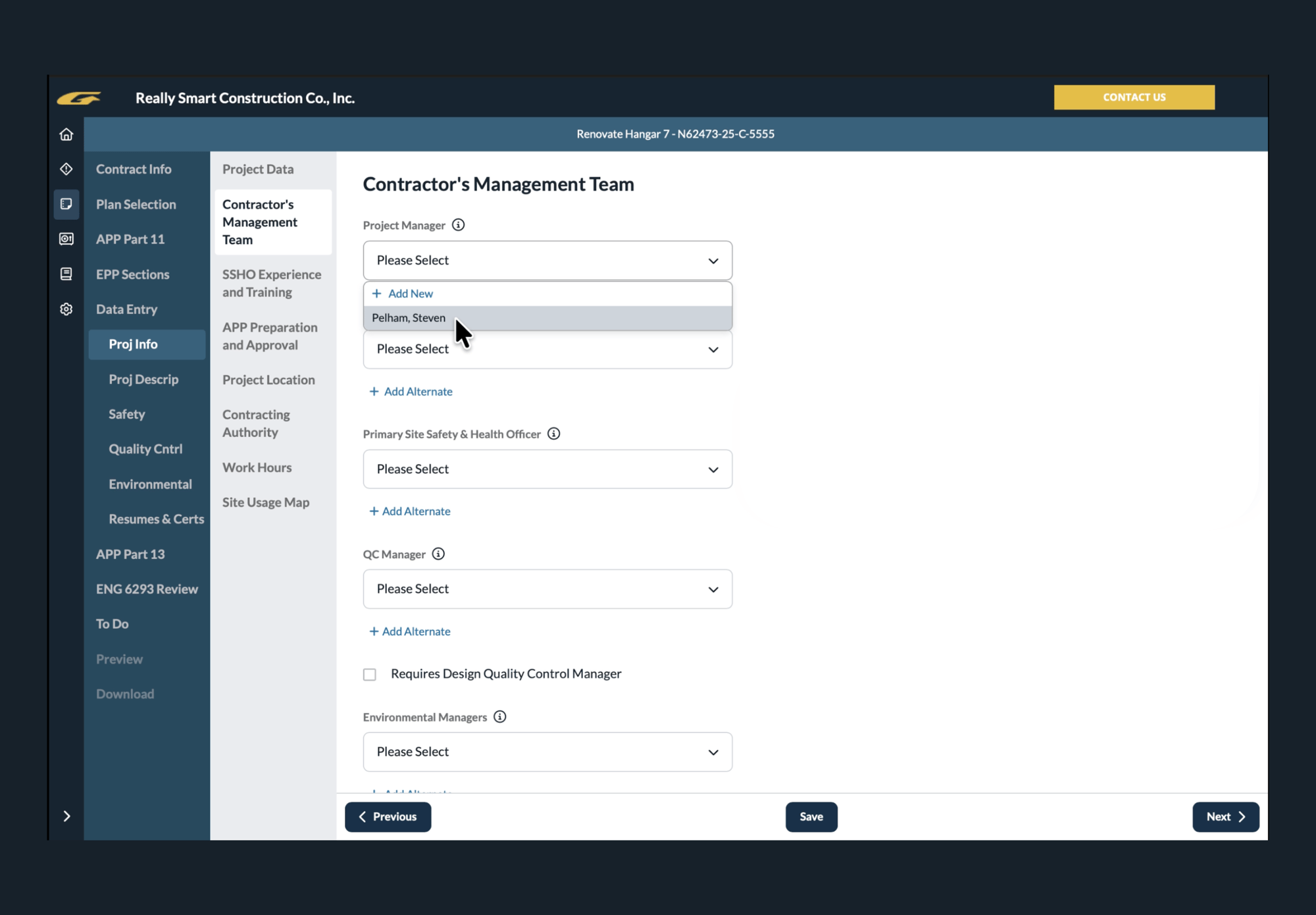 Gadzoom project data fields used to automatically populate shared information across multiple construction Plans.